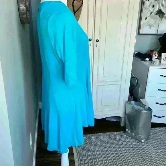 New with tags Soft Surroundings aqua high low tunic L - Picture 2 of 5